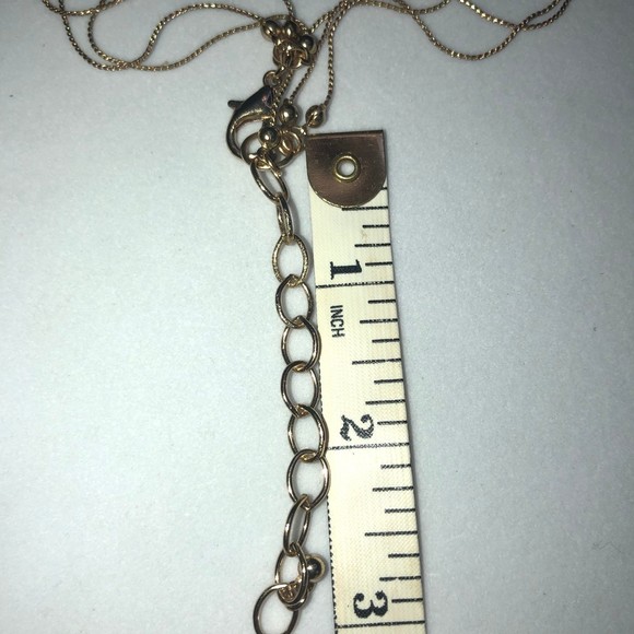 Very Long Triple Strand Goldtone & Blue Painted Shells Necklace 36” - Picture 9 of 12